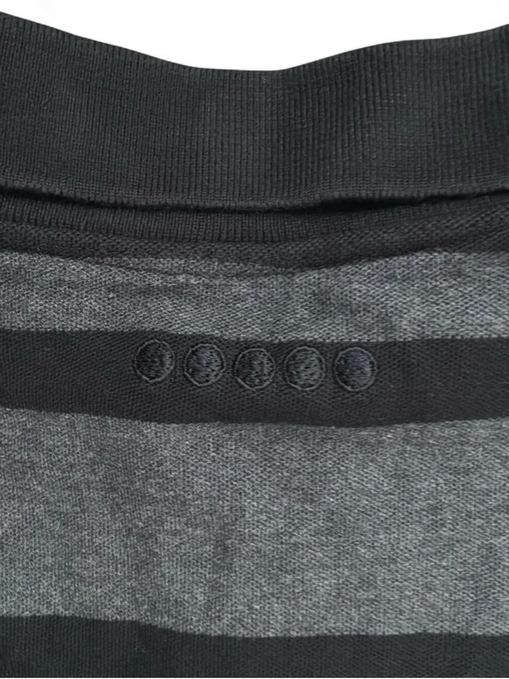 COOGI Men's Black & Gray Striped Polo